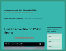 Tablet Screenshot of advertiseonespn.com
